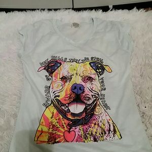 T shirt with pit bull on it